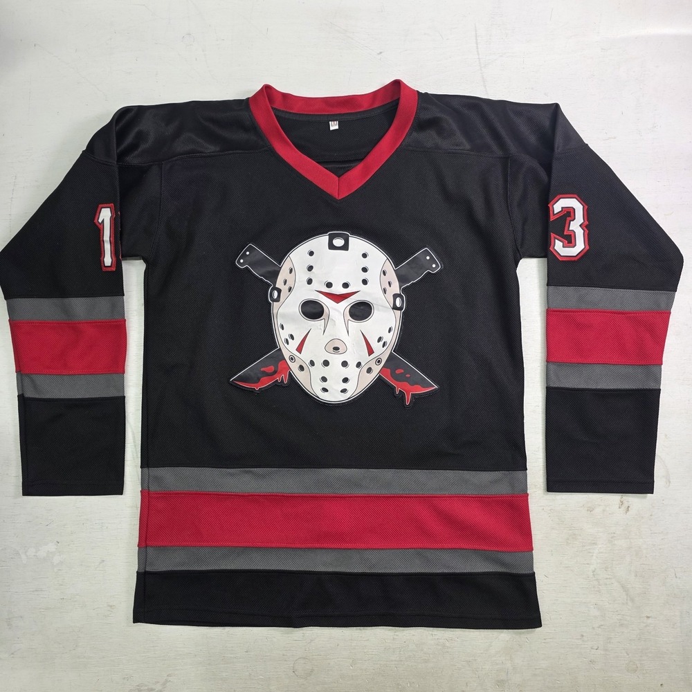 Friday The‎ 13th Jason Voorhees Hockey Jersey Halloween Horror Oversized Men's S